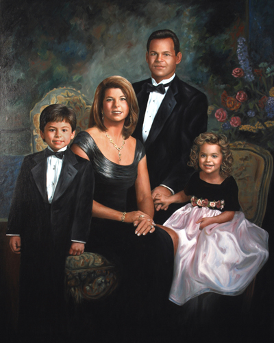 custom oil painting of family