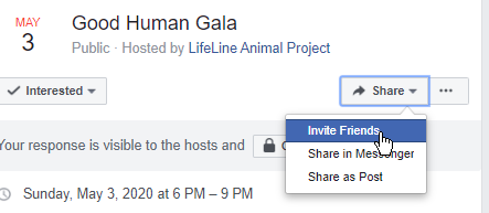 invite friends to facebook event