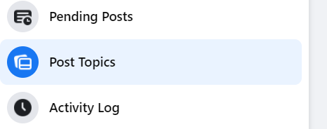 Facebook Post Topics